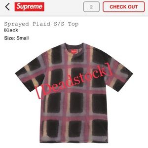 Supreme Sprayed Plaid S/S Top